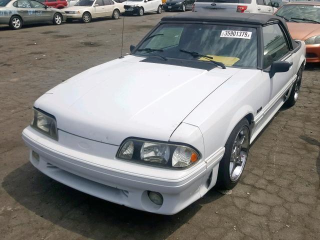 1FACP45E5LF204191 - 1990 FORD MUSTANG GT WHITE photo 2