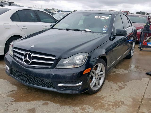 WDDGF4HB5EA964305 - 2014 MERCEDES-BENZ C 250 BLACK photo 2