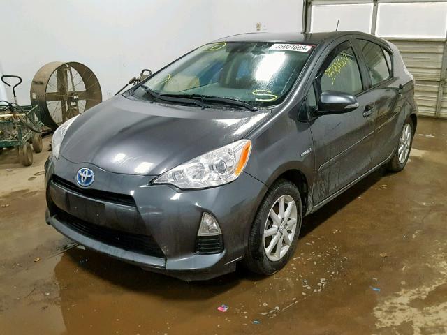 JTDKDTB38D1057861 - 2013 TOYOTA PRIUS C GRAY photo 2