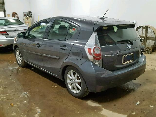 JTDKDTB38D1057861 - 2013 TOYOTA PRIUS C GRAY photo 3