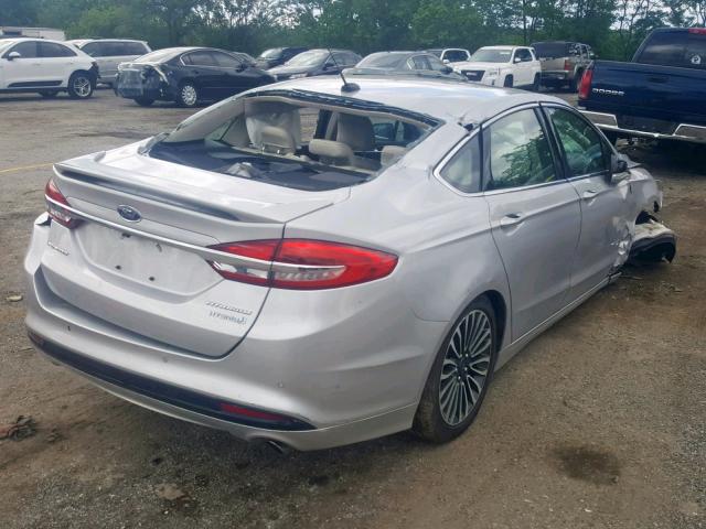 3FA6P0RU0JR250521 - 2018 FORD FUSION TIT SILVER photo 4