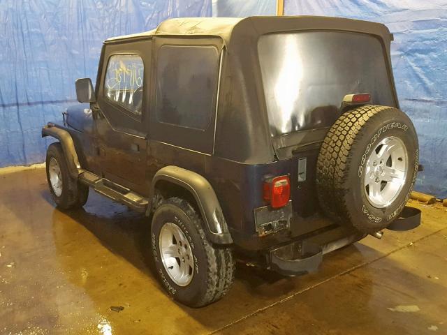 1J4FY29S5RP421925 - 1994 JEEP WRANGLER / BLUE photo 3