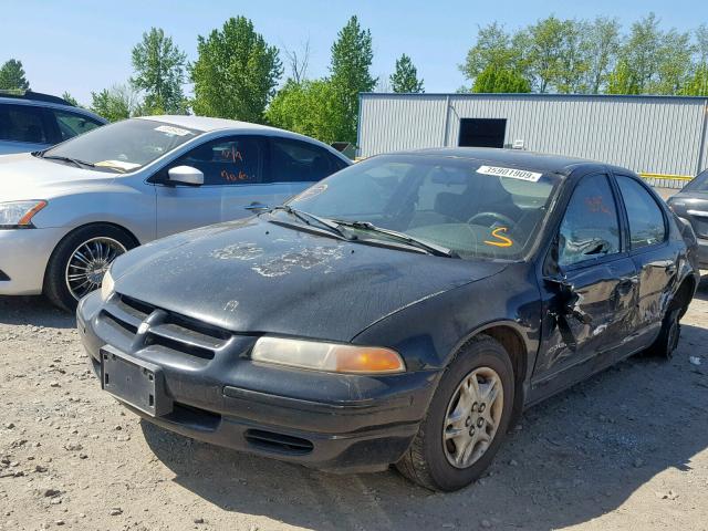 1B3EJ46C6YN251780 - 2000 DODGE STRATUS SE BLACK photo 2