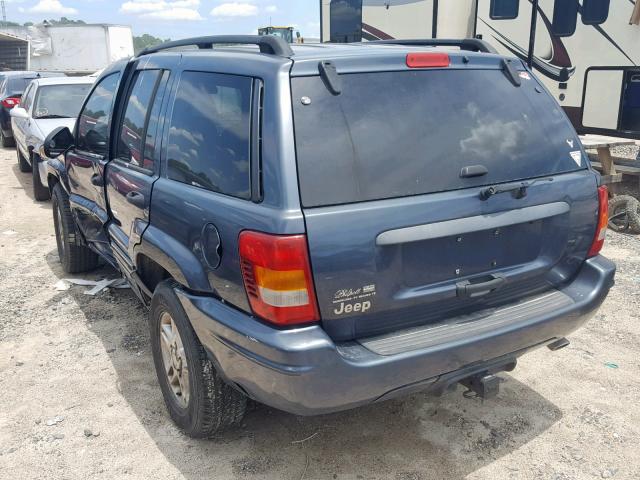 1J4GX48S54C186639 - 2004 JEEP GRAND CHER BLUE photo 3