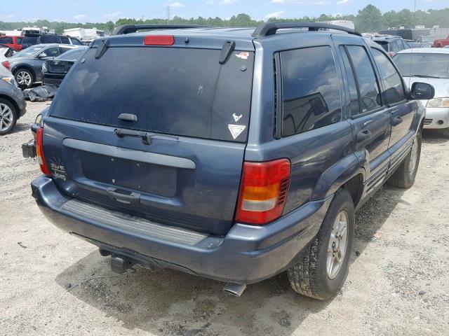 1J4GX48S54C186639 - 2004 JEEP GRAND CHER BLUE photo 4