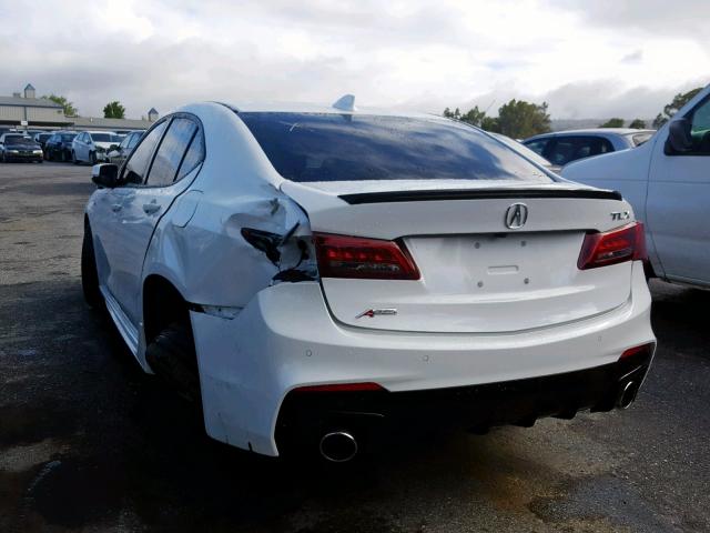 19UUB2F69JA009442 - 2018 ACURA TLX TECH+A WHITE photo 3