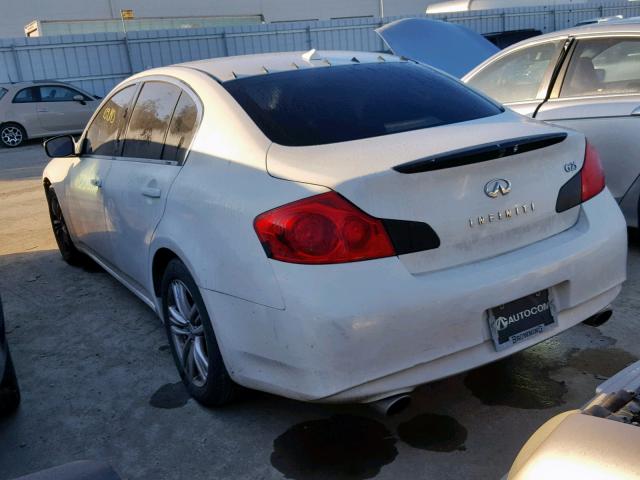 JN1DV6AP9BM830394 - 2011 INFINITI G25 BASE WHITE photo 3