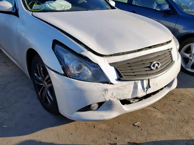 JN1DV6AP9BM830394 - 2011 INFINITI G25 BASE WHITE photo 9