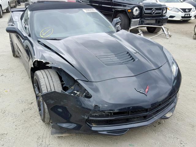 1G1YB3D79H5113183 - 2017 CHEVROLET CORVETTE S BLACK photo 1