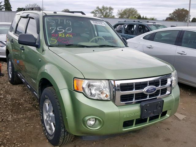 1FMCU03148KB91004 - 2008 FORD ESCAPE XLT GREEN photo 1