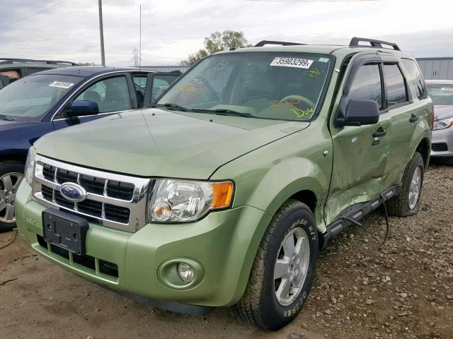 1FMCU03148KB91004 - 2008 FORD ESCAPE XLT GREEN photo 2