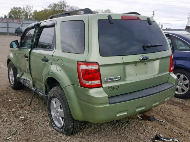 1FMCU03148KB91004 - 2008 FORD ESCAPE XLT GREEN photo 3