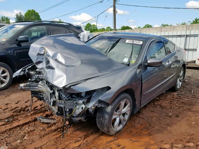 1HGCS2B8XBA000625 - 2011 HONDA ACCORD EXL GRAY photo 2