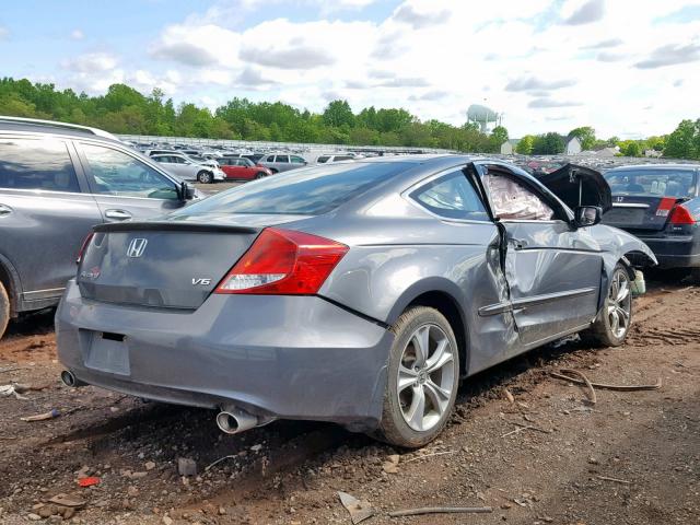 1HGCS2B8XBA000625 - 2011 HONDA ACCORD EXL GRAY photo 4