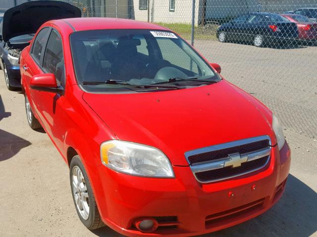 KL1TG56E19B608076 - 2009 CHEVROLET AVEO LT RED photo 1