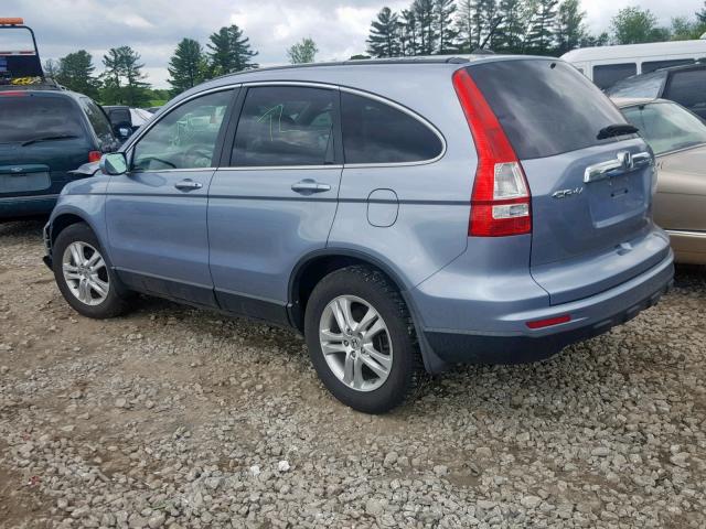 5J6RE4H70BL025686 - 2011 HONDA CR-V EXL BLUE photo 3