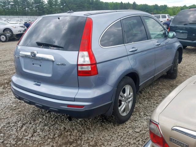 5J6RE4H70BL025686 - 2011 HONDA CR-V EXL BLUE photo 4