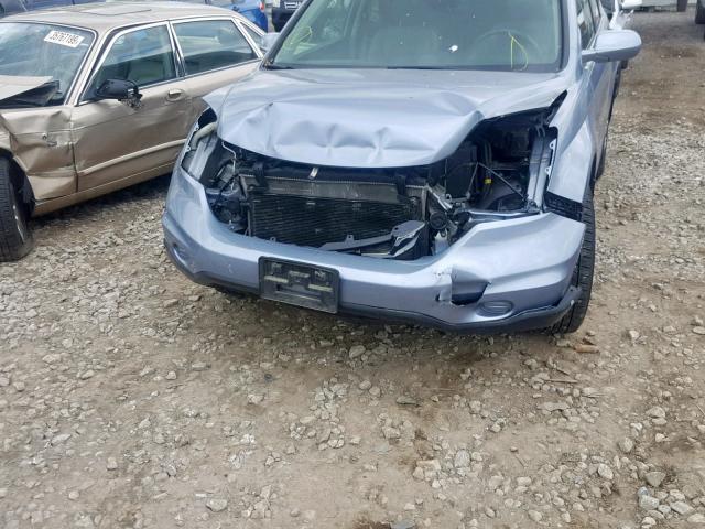 5J6RE4H70BL025686 - 2011 HONDA CR-V EXL BLUE photo 9