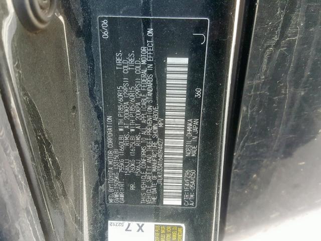 JTLKT334164094427 - 2006 TOYOTA SCION XB 黑色 照片 10