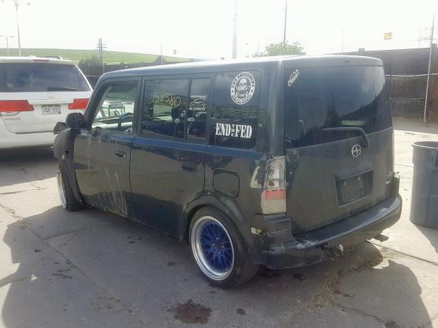 JTLKT334164094427 - 2006 TOYOTA SCION XB BLACK photo 3