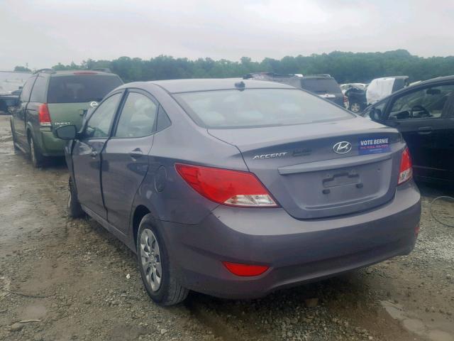 KMHCT4AE6HU239882 - 2017 HYUNDAI ACCENT SE GRAY photo 3