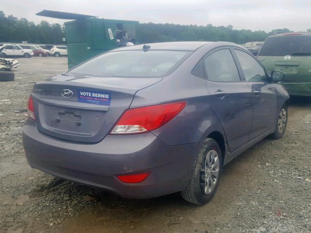 KMHCT4AE6HU239882 - 2017 HYUNDAI ACCENT SE GRAY photo 4