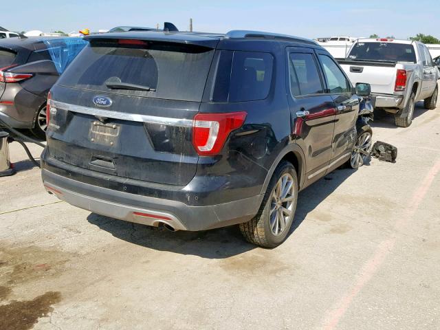 1FM5K7F87HGC27268 - 2017 FORD EXPLORER L BLACK photo 4