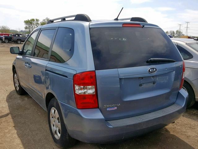 KNDMB133086247860 - 2008 KIA SEDONA BLUE photo 3