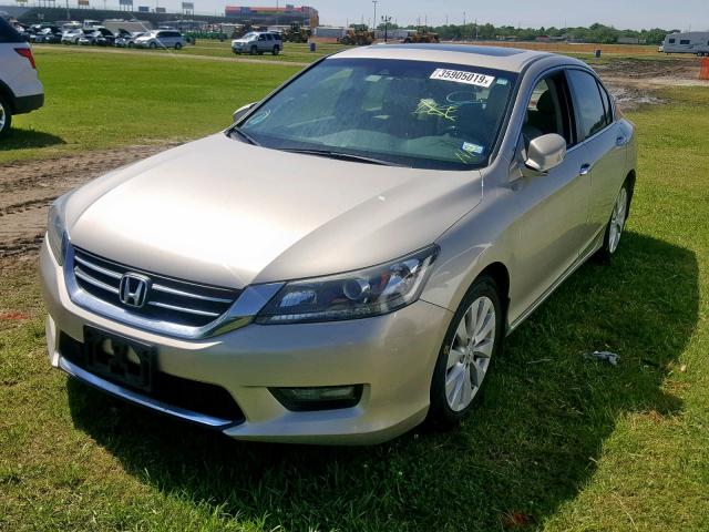 1HGCR2F82FA006320 - 2015 HONDA ACCORD EXL TAN photo 2