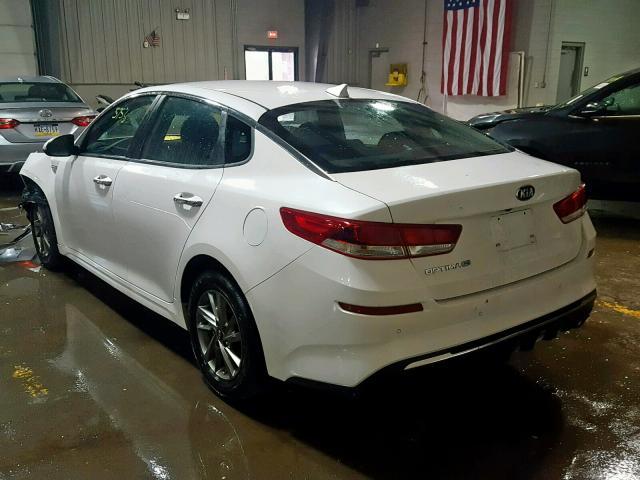 5XXGT4L34KG316053 - 2019 KIA OPTIMA LX WHITE photo 3