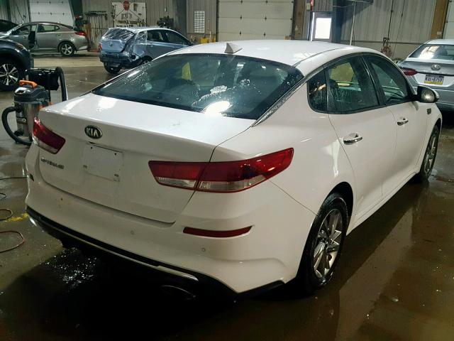 5XXGT4L34KG316053 - 2019 KIA OPTIMA LX WHITE photo 4