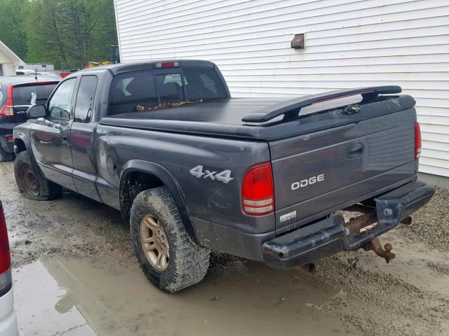 1D7HG32N33S208266 - 2003 DODGE DAKOTA SPO GRAY photo 3