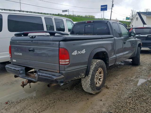 1D7HG32N33S208266 - 2003 DODGE DAKOTA SPO GRAY photo 4