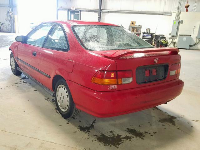 1HGEJ6221VL083689 - 1997 HONDA CIVIC DX RED photo 3