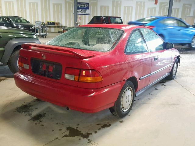 1HGEJ6221VL083689 - 1997 HONDA CIVIC DX RED photo 4