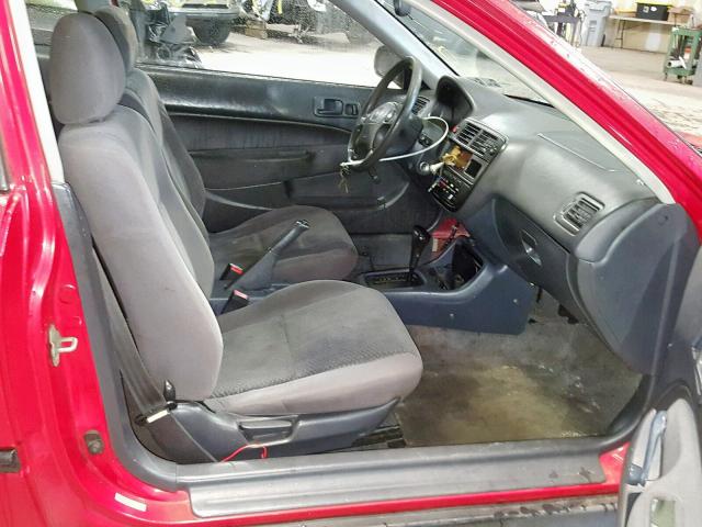 1HGEJ6221VL083689 - 1997 HONDA CIVIC DX RED photo 5