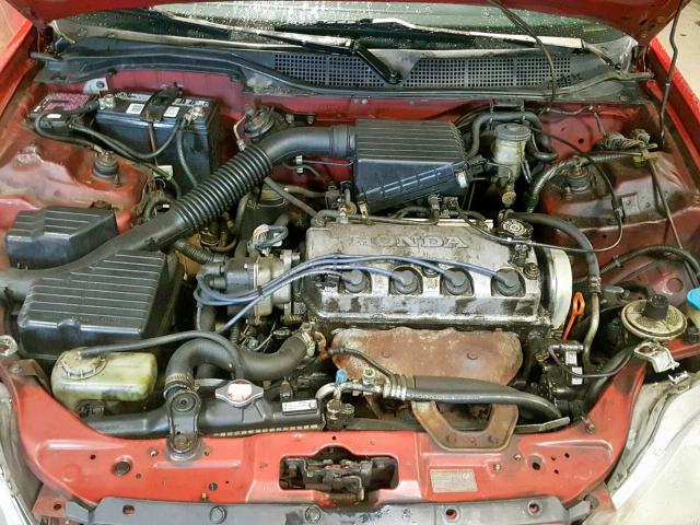 1HGEJ6221VL083689 - 1997 HONDA CIVIC DX RED photo 7