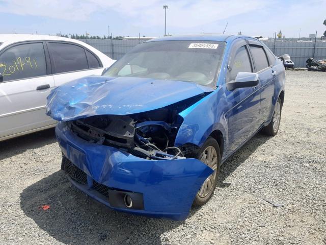 1FAHP3HN0AW242128 - 2010 FORD FOCUS SEL BLUE photo 2