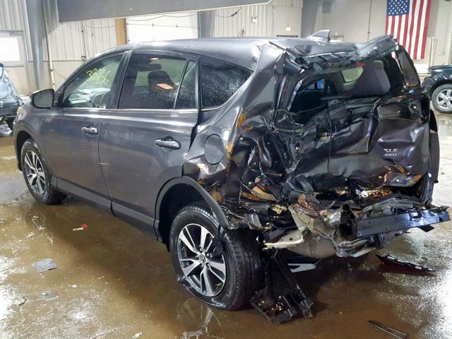 2T3RFREV6JW698593 - 2018 TOYOTA RAV4 ADVEN GRAY photo 3