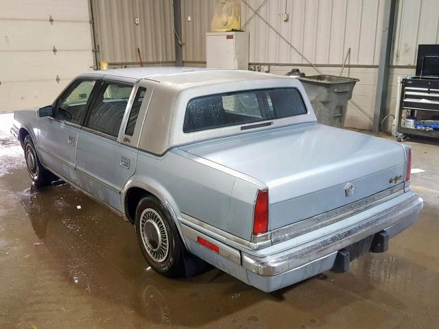 1C3XY66R5MD218826 - 1991 CHRYSLER NEW YORKER BLUE photo 3