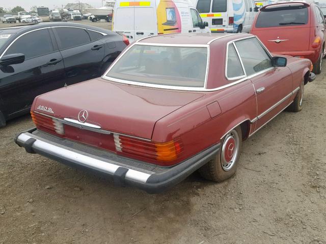 10704412031327 - 1976 MERCEDES-BENZ SL 450 MAROON photo 4