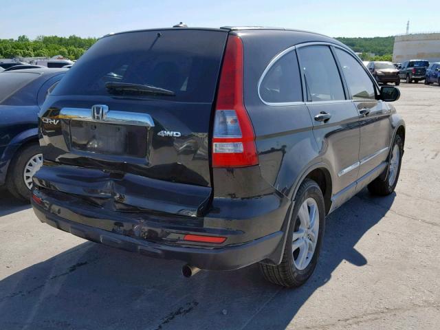 JHLRE4H78BC032250 - 2011 HONDA CR-V EXL BLACK photo 4