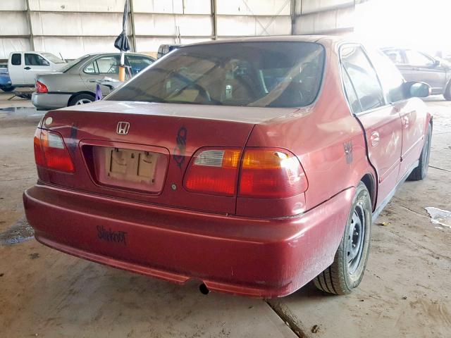 2HGEJ8647XH571357 - 1999 HONDA CIVIC EX RED photo 4