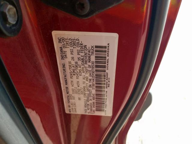 5TBBT4415YS078530 - 2000 TOYOTA TUNDRA ACCESS CAB  photo 10