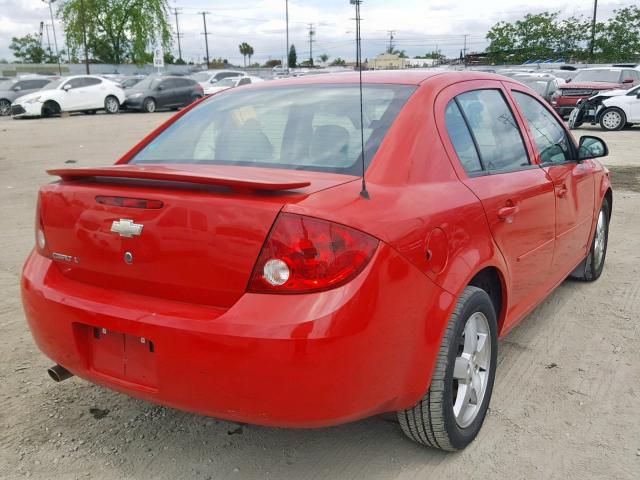 1G1AL55F067774859 - 2006 CHEVROLET COBALT LT RED photo 4