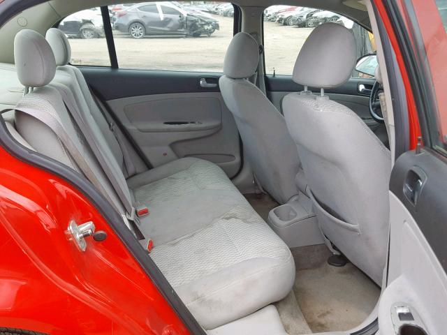 1G1AL55F067774859 - 2006 CHEVROLET COBALT LT RED photo 6