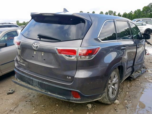 5TDZKRFH0FS115920 - 2015 TOYOTA HIGHLANDER BROWN photo 4