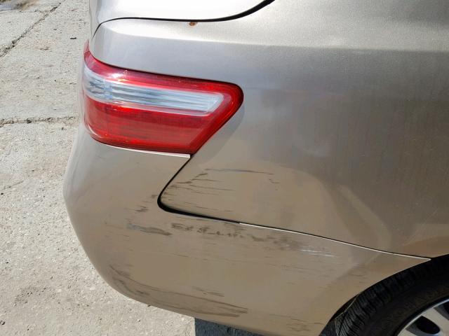 4T1BE46K99U894818 - 2009 TOYOTA CAMRY BASE GOLD photo 9