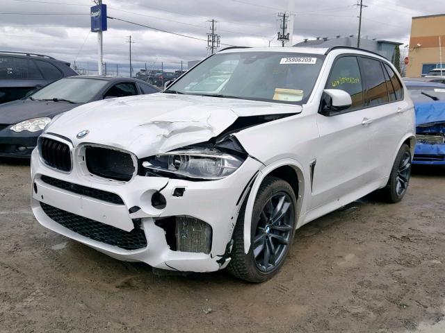 5YMKT6C55G0R78103 - 2016 BMW X5 M WHITE photo 2