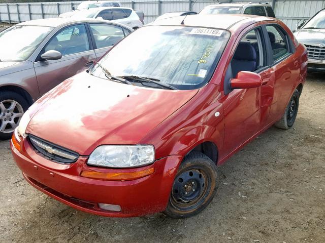 KL1TG566X6B576104 - 2006 CHEVROLET AVEO LT RED photo 2